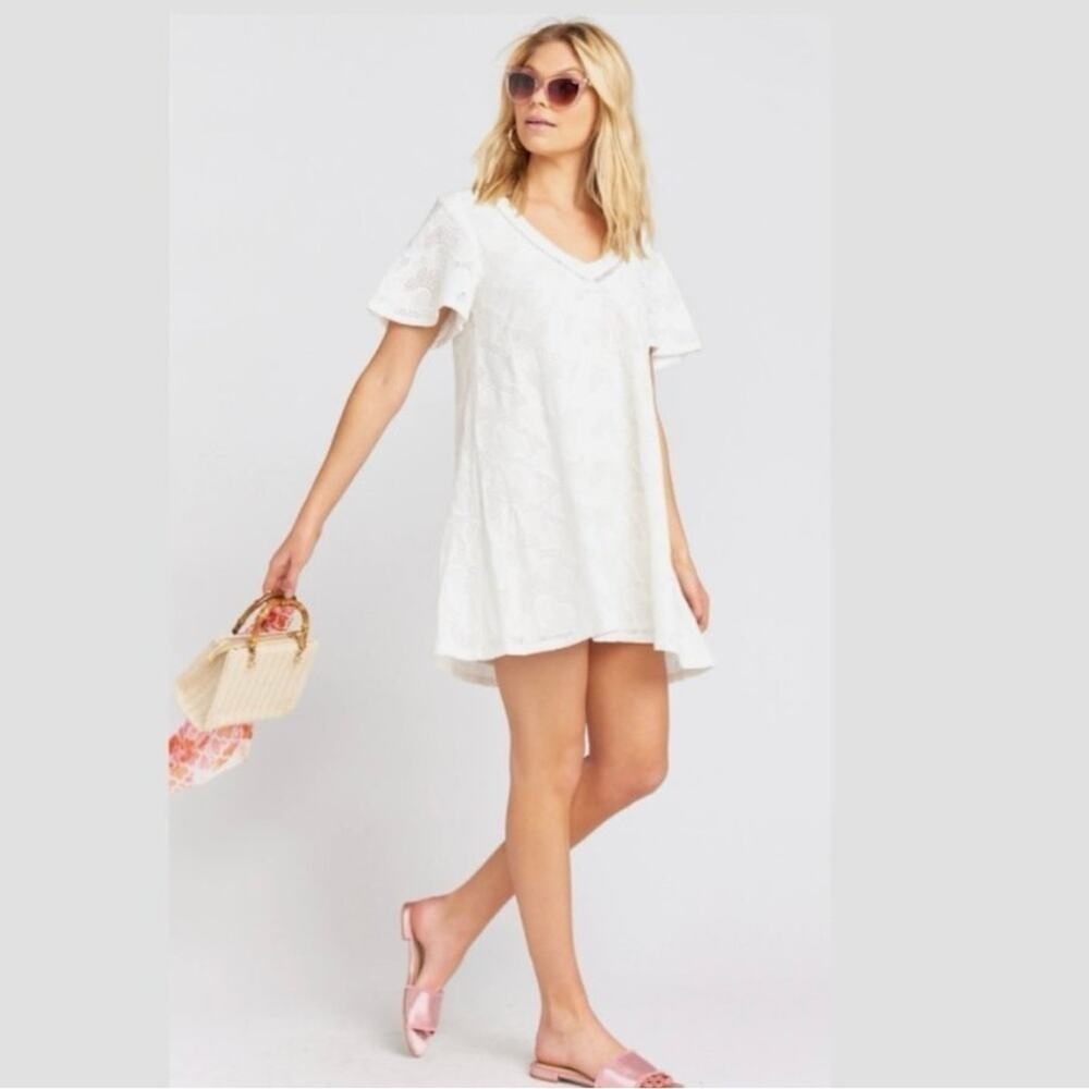 Show Me Your MuMu Crystal Tunic Dress, Crocheted Eyelet Design, Size Medium
